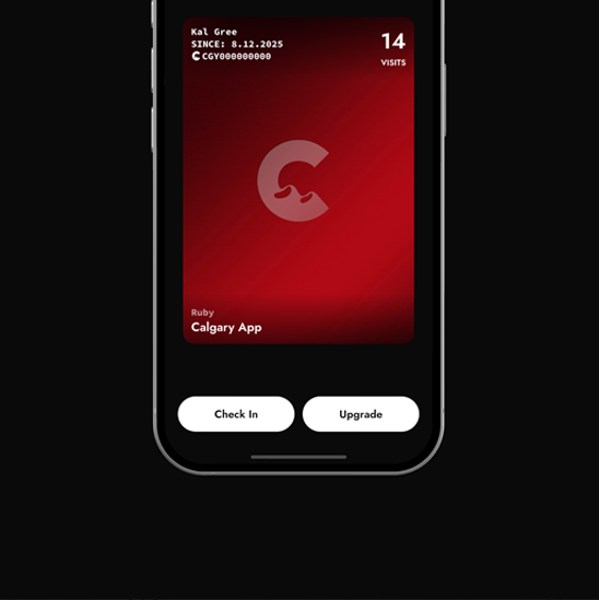 Calgary App check-in engagement